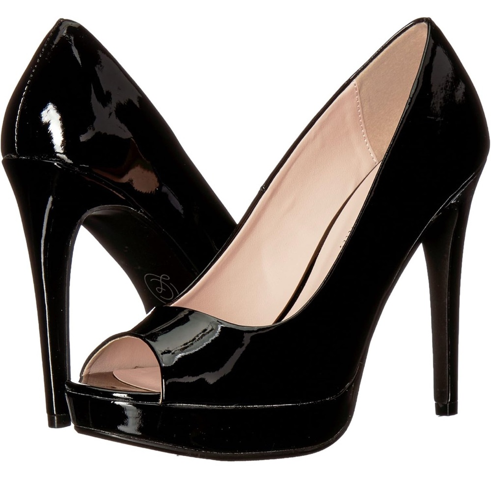 Chinese Laundry Hunter Patent Peep Toe 7.5